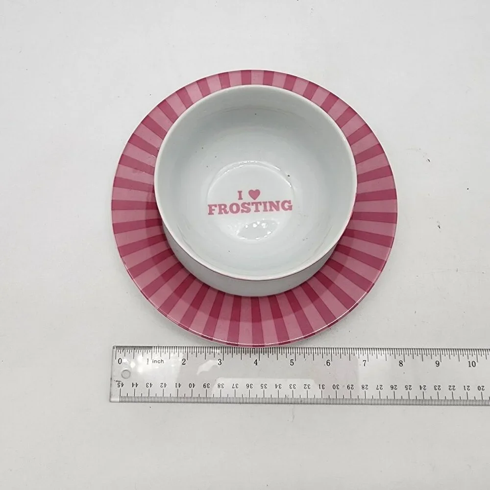 Cake Boss Bowl and Plate Set Pink - Picture 2 of 4